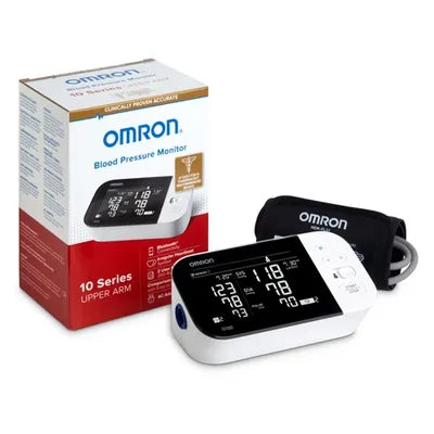 Omron 10 Series Upper Arm Blood Pressure Monitor BP7450 Dual LCD Display Two-User 200-Reading Storage Wireless Bluetooth Convenience TruRead Technology horizontally designed Backlit LCD Display Easy-Wrap ComFit Cuff Free Shipping