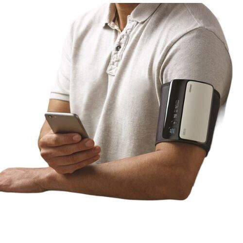 Omron 10 Series Upper Arm Blood Pressure Monitor BP7450 Dual LCD Display Two-User 200-Reading Storage Wireless Bluetooth Convenience TruRead Technology horizontally designed Backlit LCD Display Easy-Wrap ComFit Cuff Free Shipping