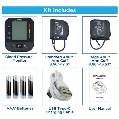 Deluxe Perfect Measure Blood Pressure Kit with 2 Cuffs