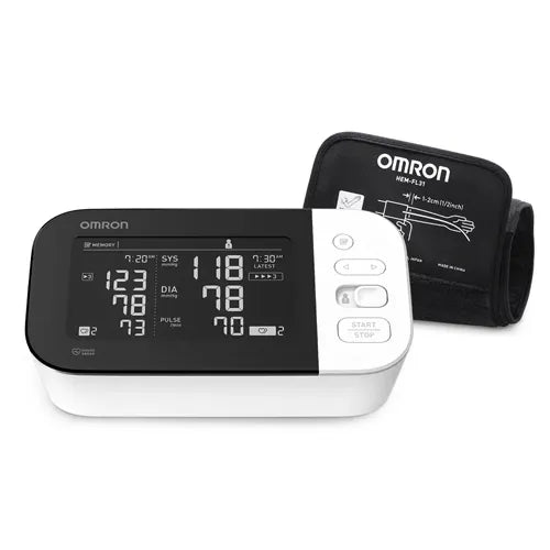 Omron 10 Series Upper Arm Blood Pressure Monitor  BP7450 Dual LCD Display Two-User 200-Reading Storage Wireless Bluetooth Convenience TruRead Technology horizontally designed Backlit LCD Display Easy-Wrap ComFit Cuff Free Shipping