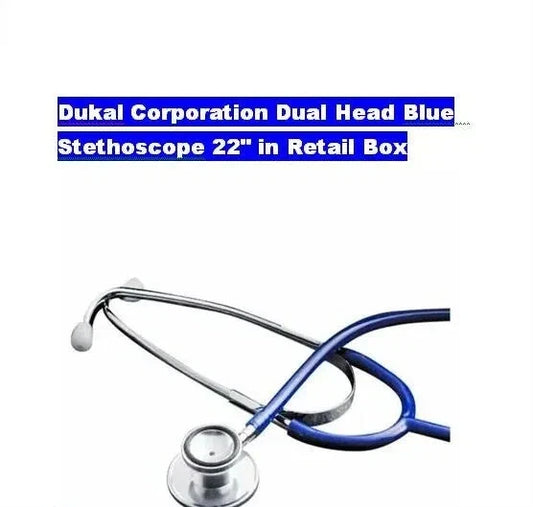 Dukal Corporation Dual Head Blue Stethoscope 22" New in Retail Box
