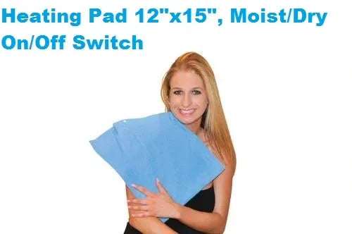 Heating Pad 12"x15", Moist/Dry On/Off Switch PVC heating pad Overheating protection Electronic controller Relieves fatigue joint pain promotes blood circulation