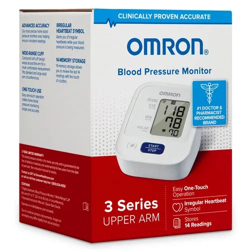 OMRON 3 Series Upper Arm Blood Pressure Monitor BP7100 Free Shipping