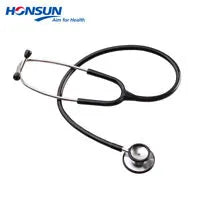 Stethoscope FDA CE ISO Approved Deluxe Dual Head Aluminum Alloy Chestpiece In Retail Box High clear echo for Adult nickel-plated silver finish