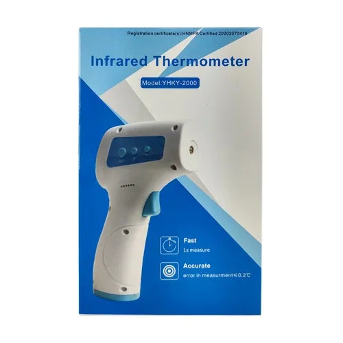 No Contact Forehead Thermometer - FDA Approved Infrared touchless Quick accurate reliable results Large LCD screen Backlight: Green Yellow Red Readings in Fahrenheit or Celsius