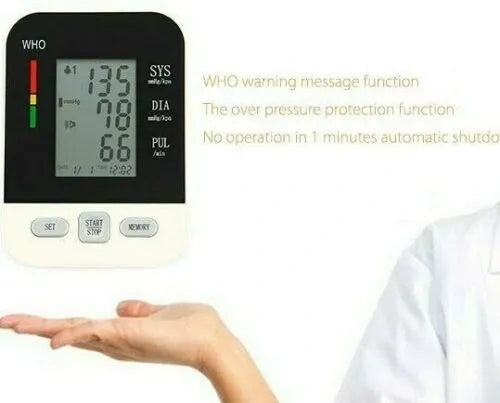 FDA Approved Upper Arm Blood Pressure Monitor Intelligence Speaks your BP reading results see video Digital, Automatic Sphygmomanometer Live voice Talking system guides the process reports result USB recharge 2*90 Groups Memory Model CK-A158